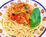 なす、モッツァレラ、バジルのトマトパスタ作り方8写真