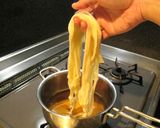 ハンガーを活かして作る手延べうどん作り方16写真