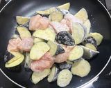 鶏胸肉となすの甘酢煮作り方2写真