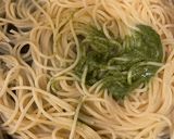 お茶の新芽のパスタ✽ペスト・ジェノベーゼ作り方10写真