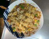 レンジ中華風梅トマトシーフード炒飯弁当作り方11写真