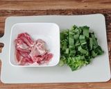 ☆簡単☆小松菜と豚こまの焼肉チャーハン作り方1写真