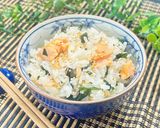 香ばし鮭と磯香るわかめの炊き込みご飯作り方8写真