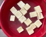 大根とかぼちゃ、こうや豆腐の煮物作り方1写真