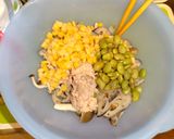 蓮根ツナしめじコーン枝豆のマヨサラダ作り方3写真