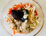 ワンボールレンジ、ごま味噌焼きうどん！作り方2写真