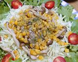 シメジとコーンのせ…生野菜(*^^*)作り方2写真