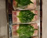 生春巻き焼き　大葉&チーズ&ベーコン作り方2写真