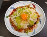 釜玉ハリッサうどん作り方5写真