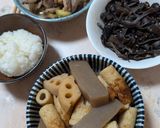 簡単★蓮根こんにゃくちくわの煮物作り方6写真