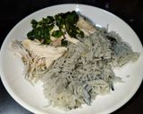 バタフライピー鶏めし〜ニラダレをかけて〜作り方5写真