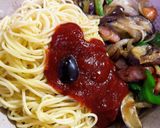 かんたんおいしい！茄子入りナポリタン作り方4写真