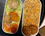 全てレンジクリーミー味噌キムチ炒飯弁当作り方16写真