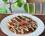 夫絶賛♪きゃべつ&卵なしお好み焼き☆昼食作り方3写真
