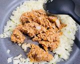【※】肉みそ ボロネーゼ 肉みそパスタ作り方4写真