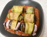 なすベーコン巻き♪トマトソースチーズ焼き作り方6写真