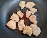 節約簡単夕飯主菜じゃがいも鶏胸中華黒酢炒め肉料理作り方7写真