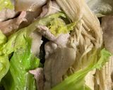 簡単　和風豚肉とレタスえのきのパスタ作り方12写真