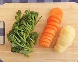 湯煎で作る😋鱈と野菜のミルク煮作り方2写真