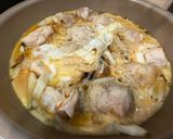 ほっこり美味しい！焦がしネギと鶏肉の親子そば作り方4写真
