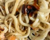 簡単　ソース焼きエビうどん作り方5写真