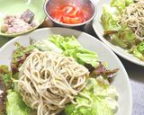 サバ缶deジェノベーゼ風★蕎麦サラダ作り方3写真