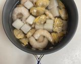 キャンプ飯！シーフードチーズリゾット！作り方3写真