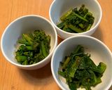 春の味♪菜花の辛子和え作り方3写真