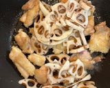 鶏ももとさつまいも・れんこん・舞茸のオイ炒め作り方10写真