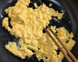 小松菜と豚バラのふわたま中華丼作り方2写真