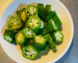 やさしい味…！オクラのあっさり温にゅうめん作り方1写真