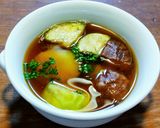 薩摩芋、白茄子、椎茸のお味噌汁作り方4写真