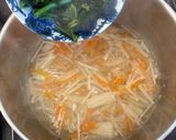 ほうれん草ともずく酢のスープ作り方4写真