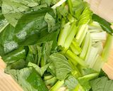 小松菜と卵の中華あんかけ丼作り方1写真