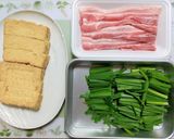 簡単今夜の夕飯豚ニラ玉炒め厚揚チャンプル作り方1写真