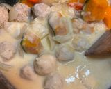 鶏団子とかぼちゃのシチュー作り方10写真