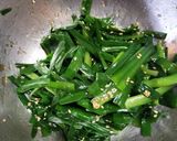 ニラ大量消費、ニラのごまポン酢和え作り方4写真
