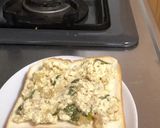 麻婆豆腐チーズトースト！作り方1写真