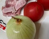 簡単美味しいトマト玉ねぎベーコンの冷製パスタ作り方1写真