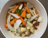 お一人様洋風梅味根菜たっぷり野菜炒め作り方14写真