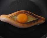 魚肉ソーセージで目玉焼き作り方2写真