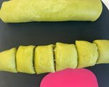 抹茶のロールパン　ホワイトチョコ&あんこ作り方6写真