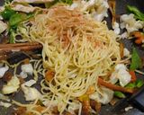 福神漬け辛子鱈子ピーマンの焼きそば作り方2写真