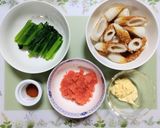 簡単居酒屋！小松菜竹輪の明太マヨ和え副菜作り方1写真