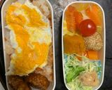 レンジシーフードレモン和風オムライス弁当作り方17写真