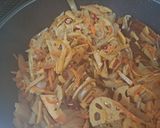 筍と蓮根のきんぴら作り方12写真