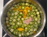 夏野菜とオクラの簡単春雨スープ作り方4写真