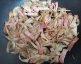 簡単夕飯・昼食！ワンパン舞茸ベーコン和風パスタ作り方3写真