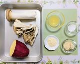 簡単ご飯に合う茸と豚こまとさつまいも塩レモン炒め作り方1写真