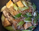 簡単！厚揚げと豚こまで肉豆腐作り方8写真